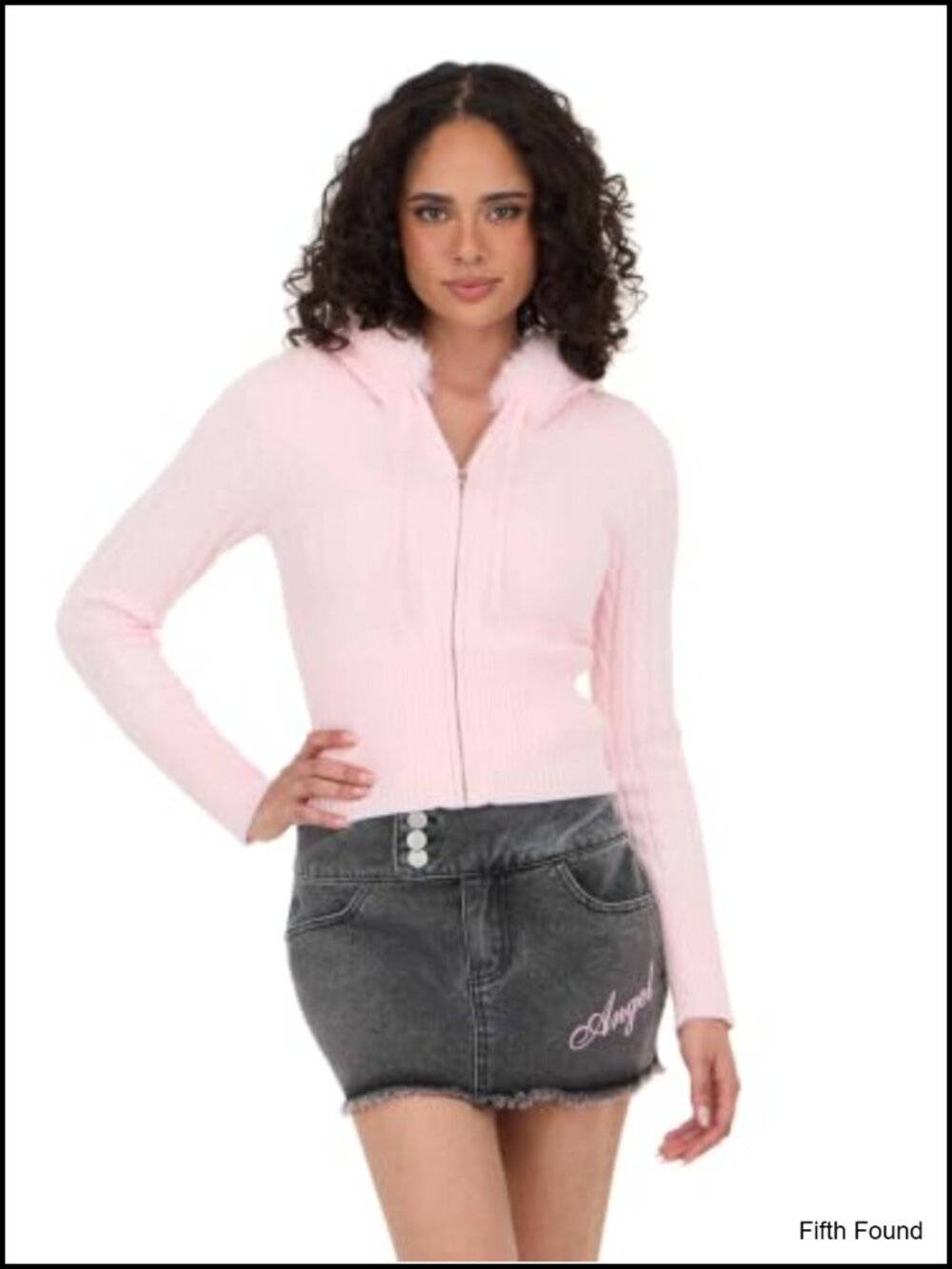 Cable Knit Zip-Up Sweater with Drawstring Hood Long Sleeve Cardigan
